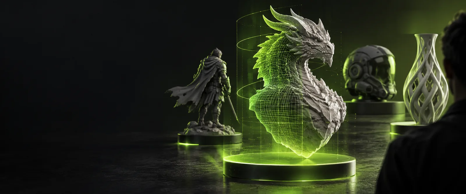 Stylized three-dimensional subject shown as a visual reference