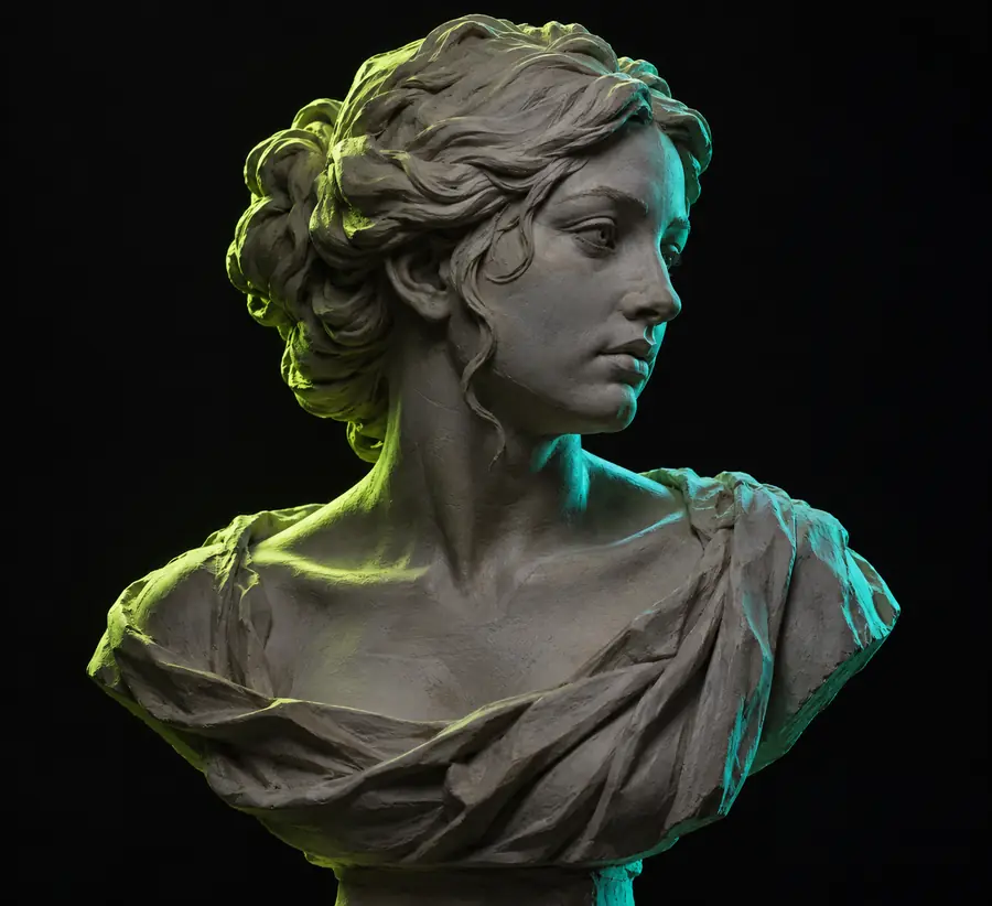 Reference picture of a sculpted bust